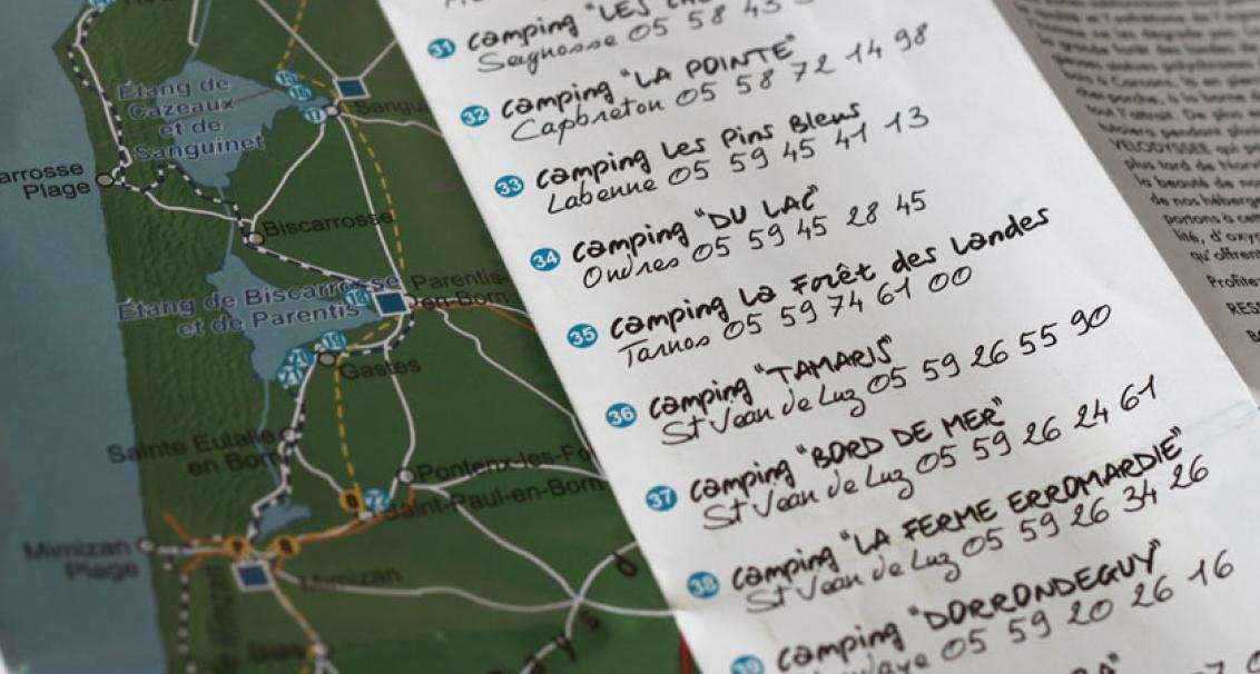 Les différents campings présents sur le chemin de la Vélodyssée et du chemin de Saint Jacques, zoom sur les villes de Tarnos et Ondres.